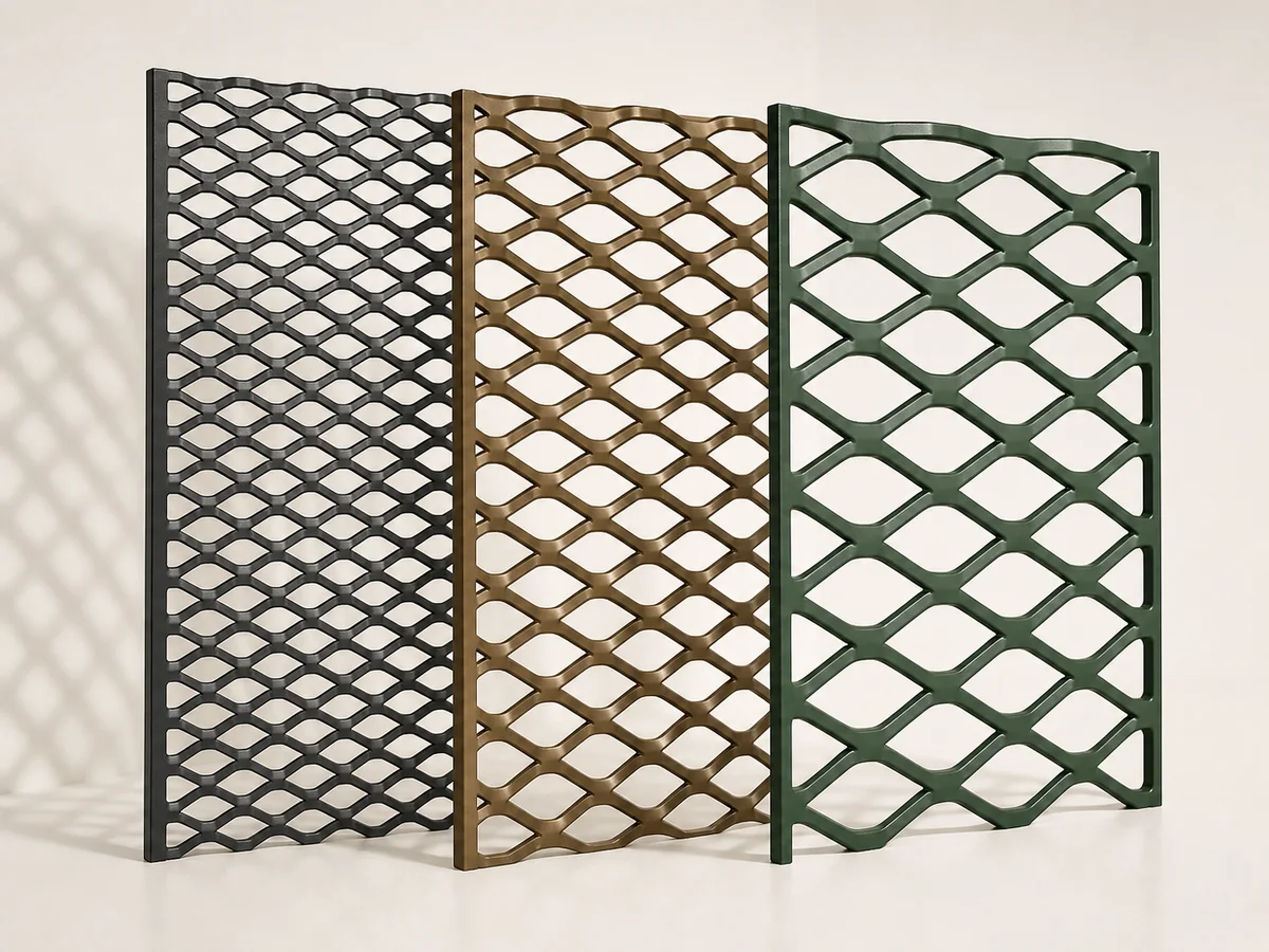 AI-generated reference illustration: Decorative Expanded Metal Mesh