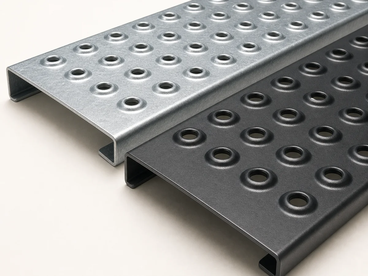 AI-generated reference illustration: Embossed Perforated Metal Sheet