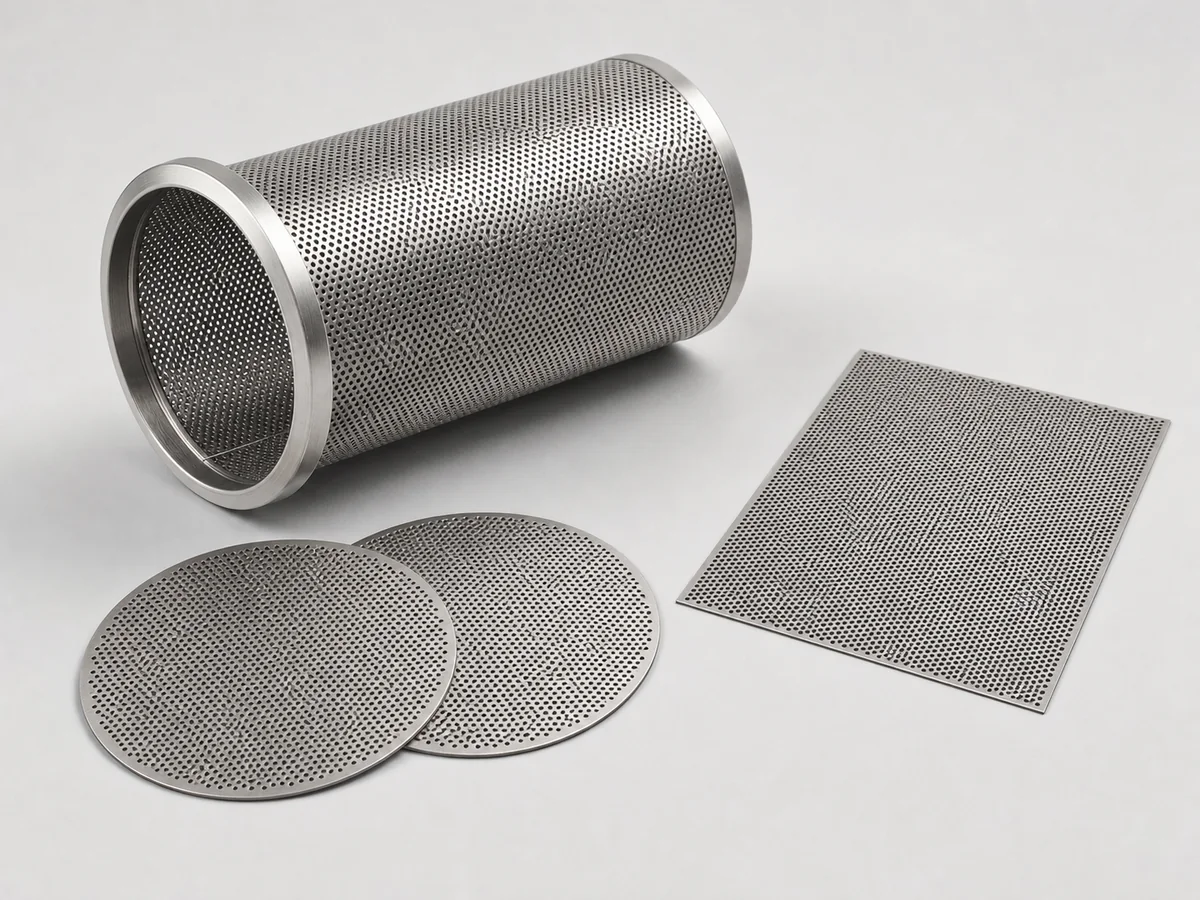 AI-generated reference illustration: Perforated Metal Filter Screen