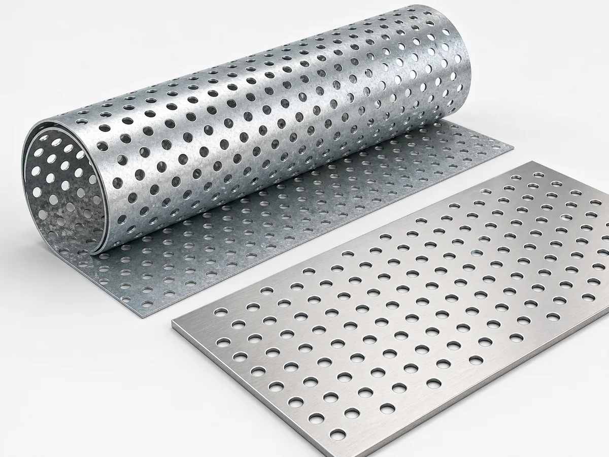 AI-generated reference illustration: Round Hole Perforated Metal Sheet